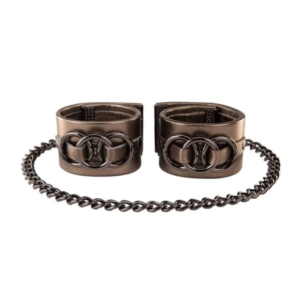 ASCHE & GOLD Beatrice II Gold Leather Handcuffs