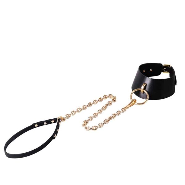 Elif Domanic A submissive collar and leash, essential discipline tools for your BDSM sessions.