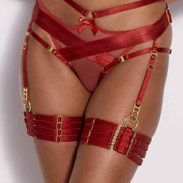 Red Bondage Harness Panties by Bordelle