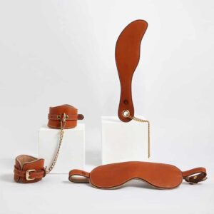 KILTER Collier BDSM Cuir Tan - Brigade Mondaine Paris