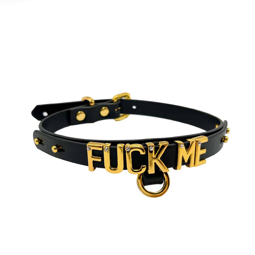 Collier personnalisable Fuck me collab avec Brigade Mondaine