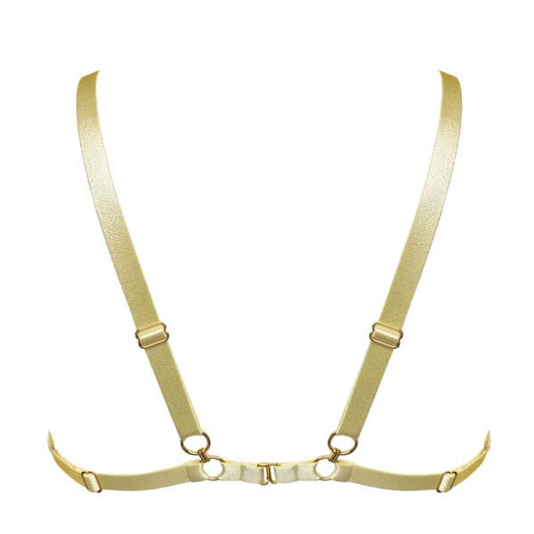Cadi Bordelle Soft-BH in Zitronengelb mit verstellbaren Trägern und einer Schließe aus 24-karätigem Gold. Leicht strukturiert, bietet er optimalen Halt und ist dabei bequem und elegant für einen sexy und natürlichen Stil.