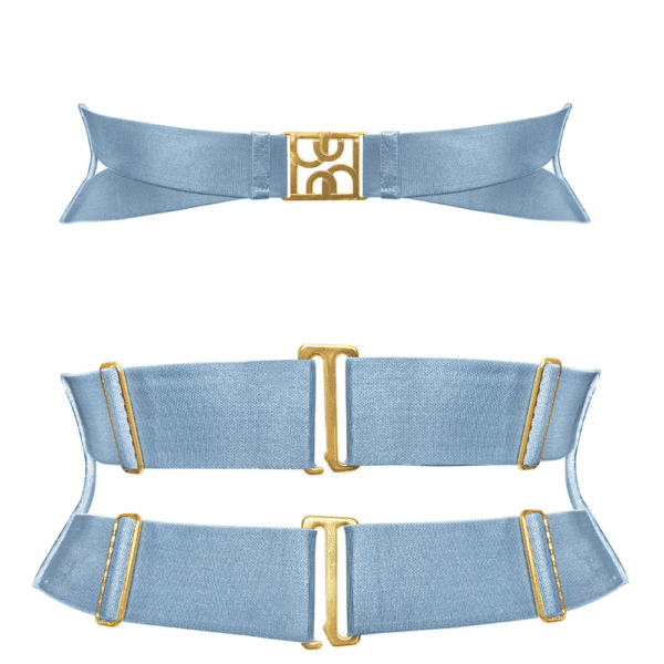 BORDELLE SS24 Vero - ACCESSORIES Dusty blue belt