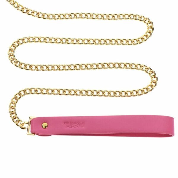 Packshot on white background of Brigade Mondaine's Girly collar and leash.