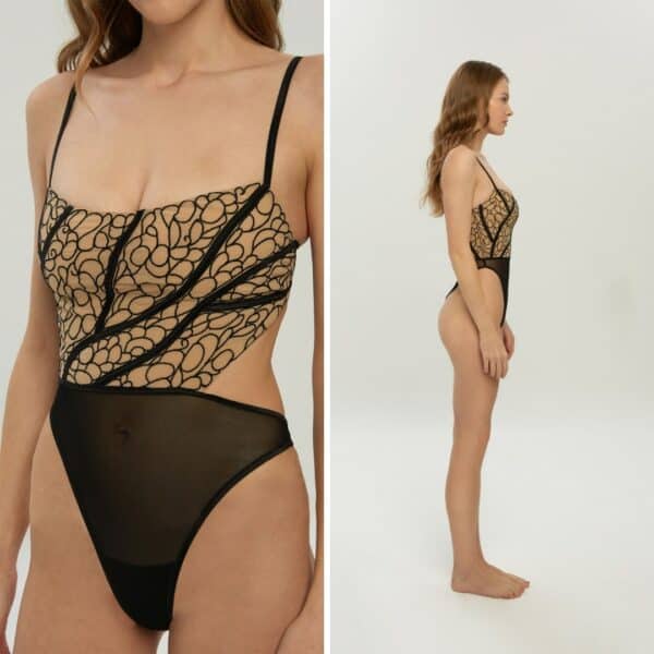 Julia side and back bodysuit model from Valnue's Odyssey collection.