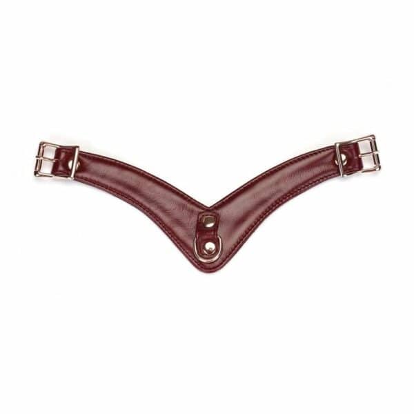 Packshot de la partie Détachable du Dos d'une Ceinture Harnais en Cuir couleur Rouge