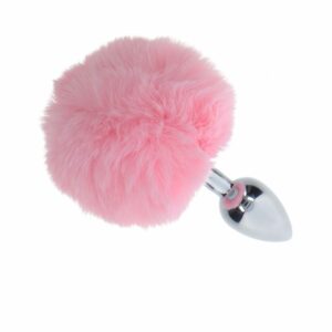 Packshot d'un Plug Bunny Argent et Fourrure couleur Rose