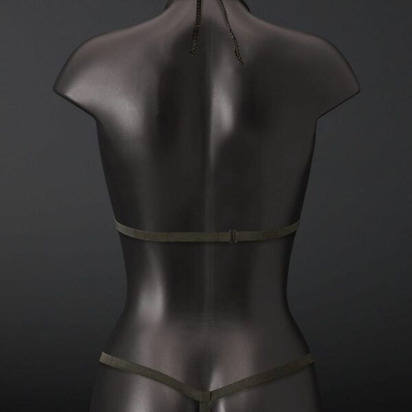 Foto Maniquí Espalda Cuero Cuerpo Serpens Negro Detalle en la Cremallera