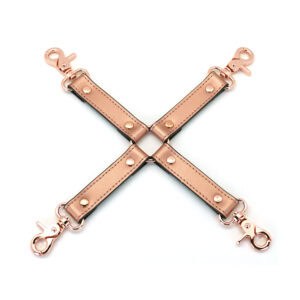Hogtie in Rose Gold cowhide with Rose Gold metal details