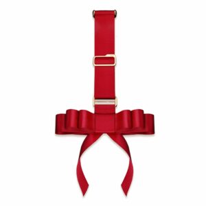 Set of Constraints Red Knot Polyester and Velvet Webbing Zinc Alloy Metal Parts