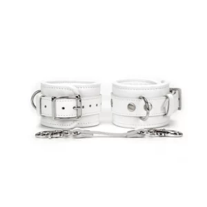 Packshot Menottes Cuir Blanc
