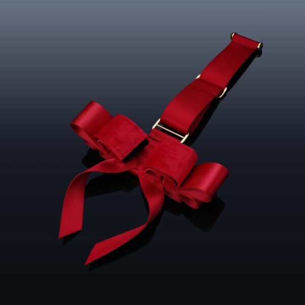 Set of Constraints Red Knot Polyester and Velvet Webbing Zinc Alloy Metal Parts