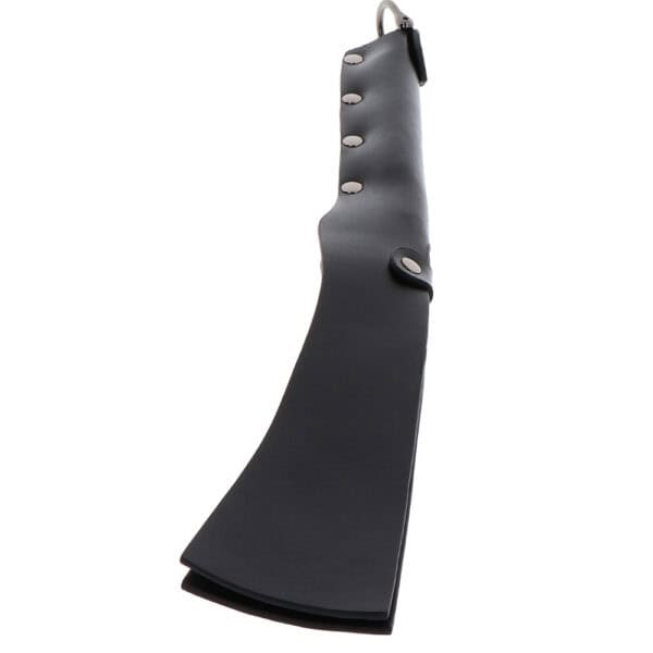 Slapper aus schwarzem Leder mit gespaltenen Klingen