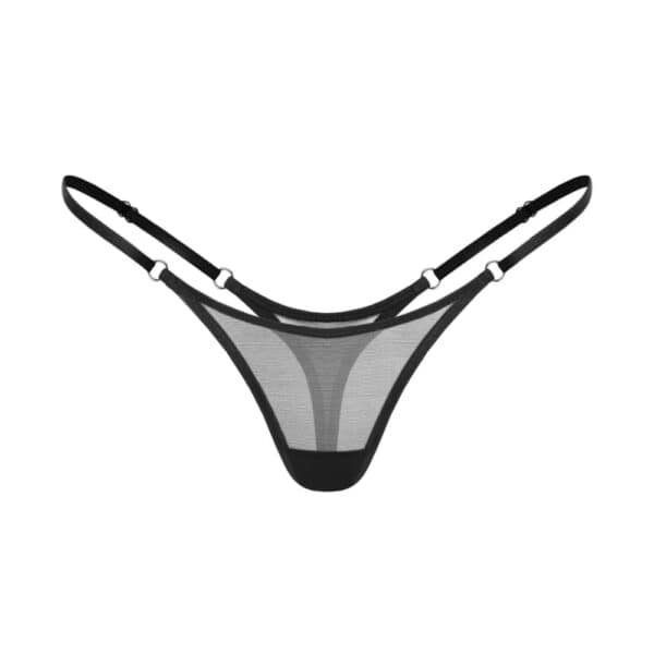 G-string in ultra-stretch transparent mesh