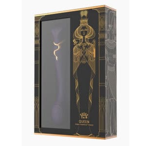 Queen PulseWave vibrator by ZALO, designed to stimulate the G-spot with high-tech precision. It combines eight vibrating modes and eight pulsating waves for a luxurious sensory experience. Its elegant silhouette is decorated with gold elements and Swarovski embellishment. The heated function adds an extra dimension of pleasure. Awarded for its refined design and innovative features, it offers the ultimate intimate experience.