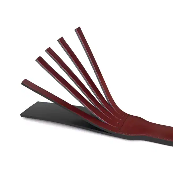 Packshot du Paddle Double Face à frange en Cuir Rouge Vin Équilibrée et facile à manier