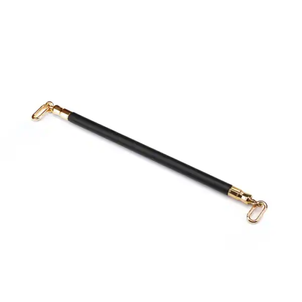 Barre d'écartement de 50 cm en Cuir Végan organosilicon PU Noir avec Détails Dorés et clips à dégagement rapide