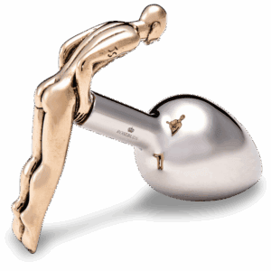 Plug anal Fessman ROSEBUDS en acier chirurgical et bronze rhodié, finition miroir polie à la main, design sculptural et poids optimal pour un plaisir profond.