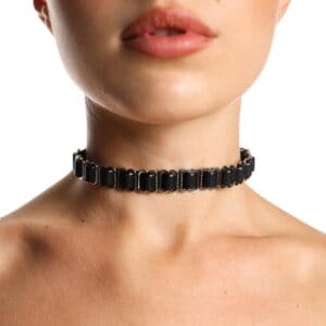 ANOESEN Leder <br /><strong> Halsband JOSS Leder Schwarz</strong>